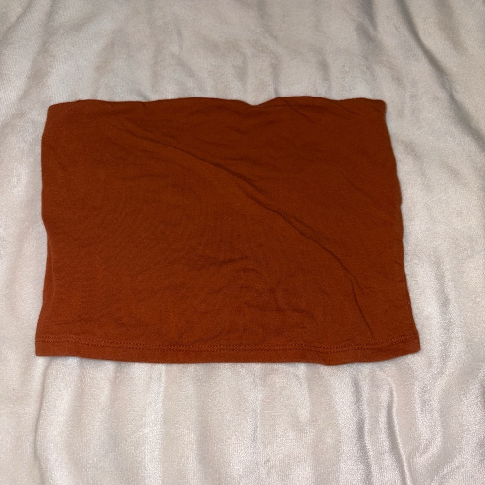 Chic Aeropostale Rust Strapless Bandeau Crop Top